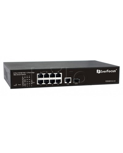 Коммутатор PoE 8-портовый EverFocus ES0812-31 в Копейске Коммутаторы Pintop.ru