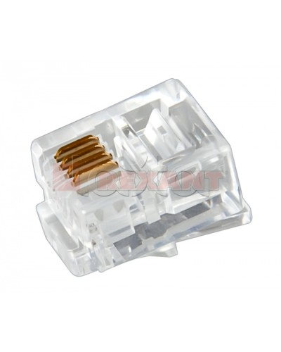 Джек телефонный 6P4C (100шт/уп) REXANT 05-1012 в Копейске Коннекторы Pintop.ru